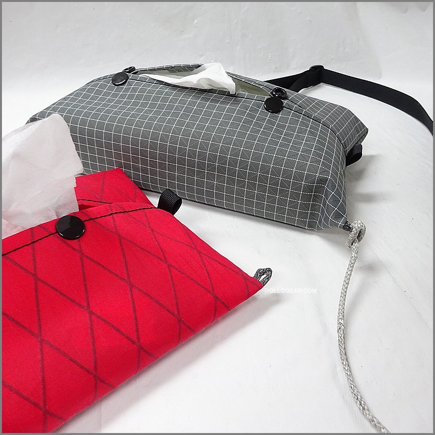 【送料無料】<br>POLLOGEAR オリジナル<br>ティッシュカバー 標準サイズ<br>アウトドア ファブリック<br>ダイニーマXグリッドストップ<br>X-PAC  ULティッシュケース<br>ソフトパックティッシュ 山ギア ウルトラライトギア