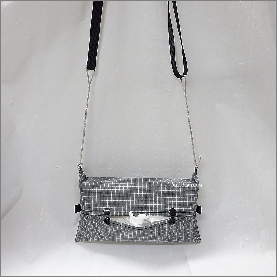 【送料無料】<br>POLLOGEAR オリジナル<br>ティッシュカバー 標準サイズ<br>アウトドア ファブリック<br>ダイニーマXグリッドストップ<br>X-PAC  ULティッシュケース<br>ソフトパックティッシュ 山ギア ウルトラライトギア