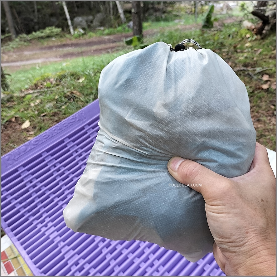 2007年 グラナイトギア<br>8×8 ノーザンライトタープ<br>GRANITE GEAR SILTARP<br>シルタープ スカート付き<br>バイカラー ブルー ホワイト<br>シルナイロン フラットタープ ULTRALIGHT CLASSIC