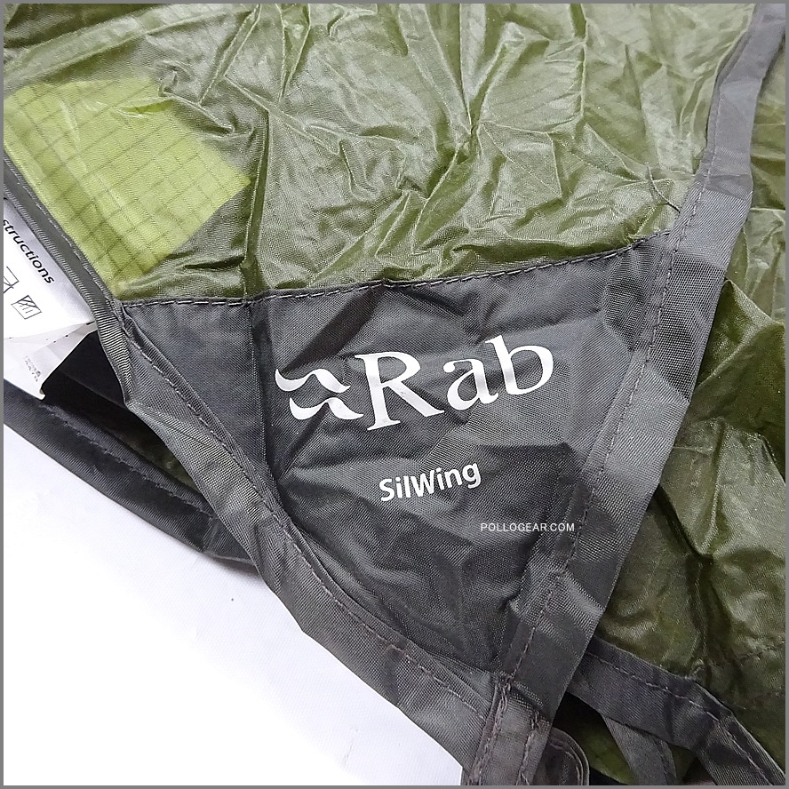 デッドストック Rab SilWing<br>シルウイング ULタープ 廃盤品<br>シルナイロン ウイングタープ<br>ウルトラライト シルタープ<br>-  [オリーブ]  (2.13m×2.44m)