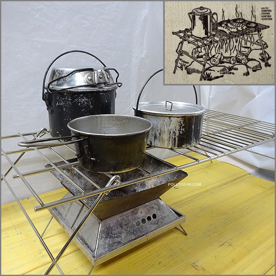 アメリカン グリルスタンド<BR>Early 2000’s デッドストック<BR>ゴトク ワイヤーテーブル<BR>ファイヤーグリル 焚火テーブル<BR>サイドテーブル