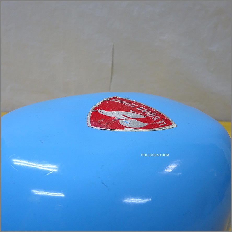 1970年代 グランテトラ 1.0L<BR>旧丸型 LE GRAND TETRAS<BR>シルバーラベル 水色<BR>VINTAGE ウォーターボトル ターコイズブルー