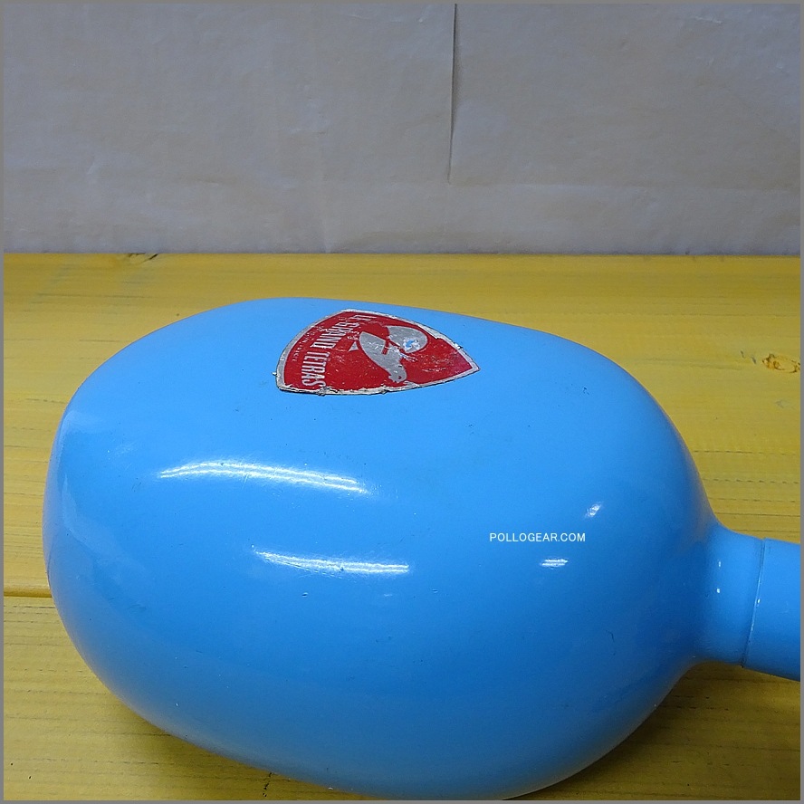 1970年代 グランテトラ 1.0L<BR>旧丸型 LE GRAND TETRAS<BR>シルバーラベル 水色<BR>VINTAGE ウォーターボトル ターコイズブルー