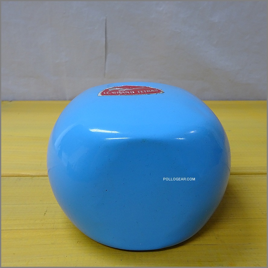 1970年代 グランテトラ 1.0L<BR>旧丸型 LE GRAND TETRAS<BR>シルバーラベル 水色<BR>VINTAGE ウォーターボトル ターコイズブルー