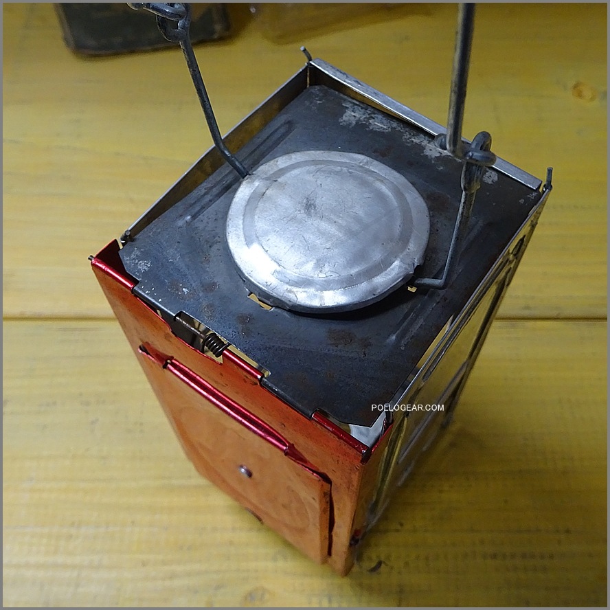 1960年代 東京TOP 輸出盤<BR>ビンテージ キャンドルランタン<BR>箱型 フォールディングランタン<BR>VINTAGE CANDLE LANP 