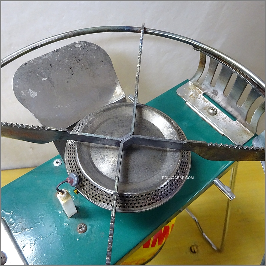 90’s コンパクトツーバーナー<BR>UK製 VINTAGE SUNNGAS<BR>Sunnflair SUNN CAMP<BR>OD缶 ガス ストーブ ビンテージ<BR>グリーンカラー レトロスタイル 