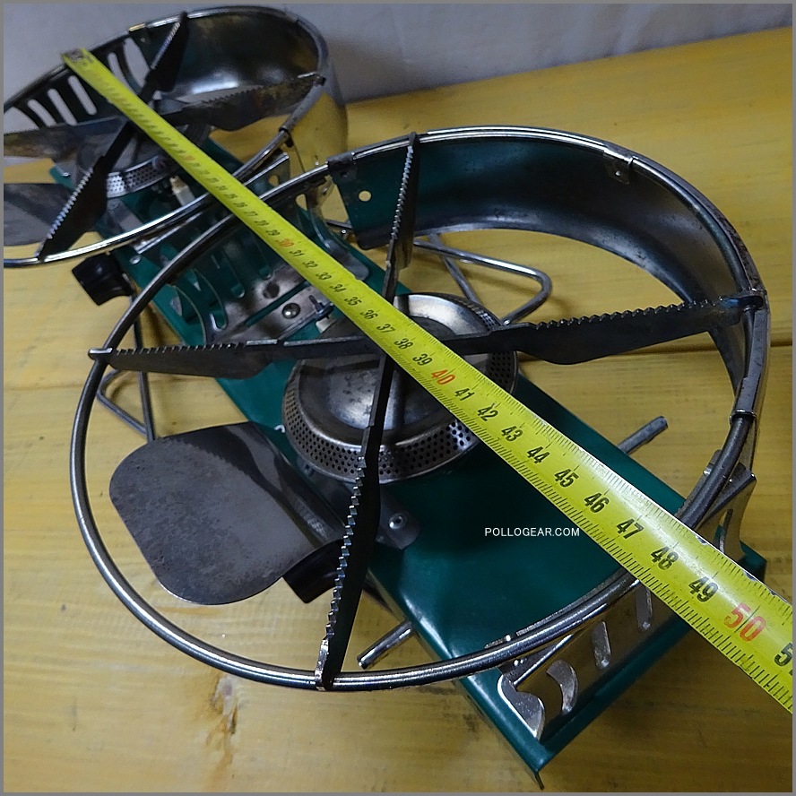 90’s コンパクトツーバーナー<BR>UK製 VINTAGE SUNNGAS<BR>Sunnflair SUNN CAMP<BR>OD缶 ガス ストーブ ビンテージ<BR>グリーンカラー レトロスタイル 