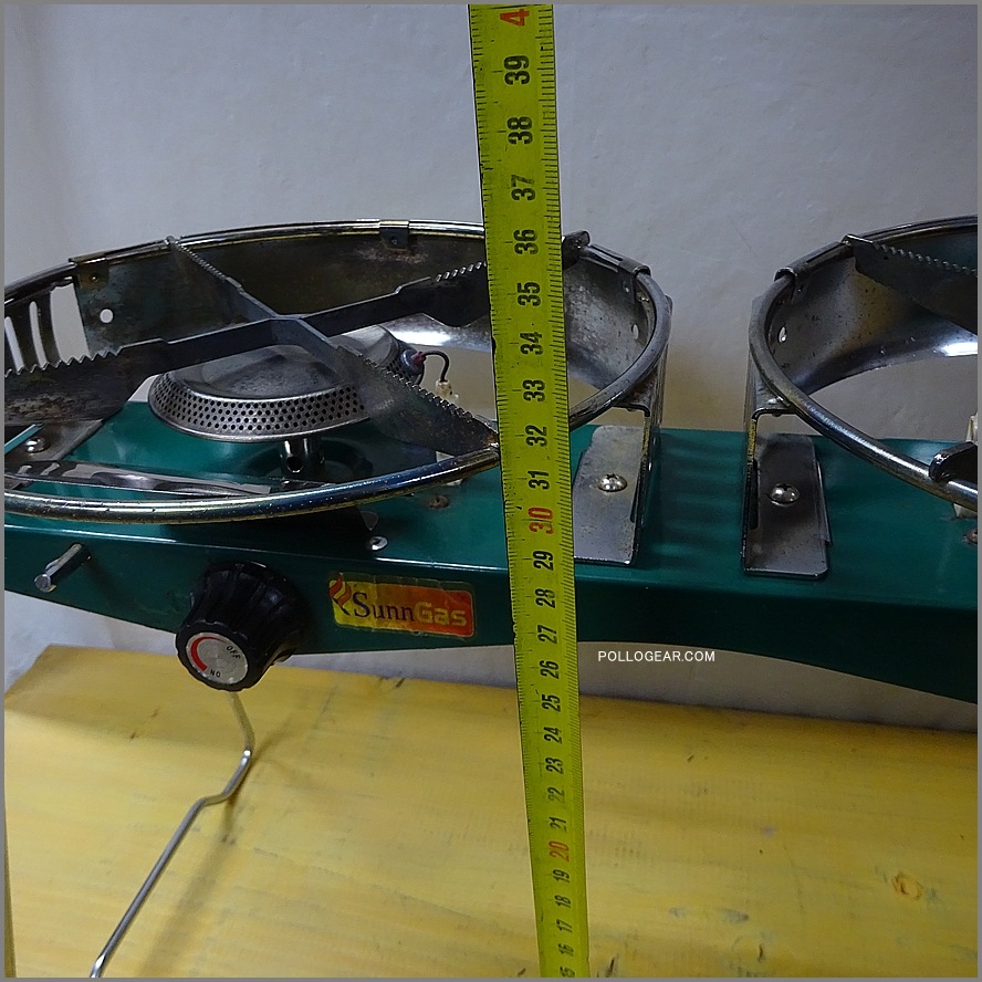 90’s コンパクトツーバーナー<BR>UK製 VINTAGE SUNNGAS<BR>Sunnflair SUNN CAMP<BR>OD缶 ガス ストーブ ビンテージ<BR>グリーンカラー レトロスタイル 