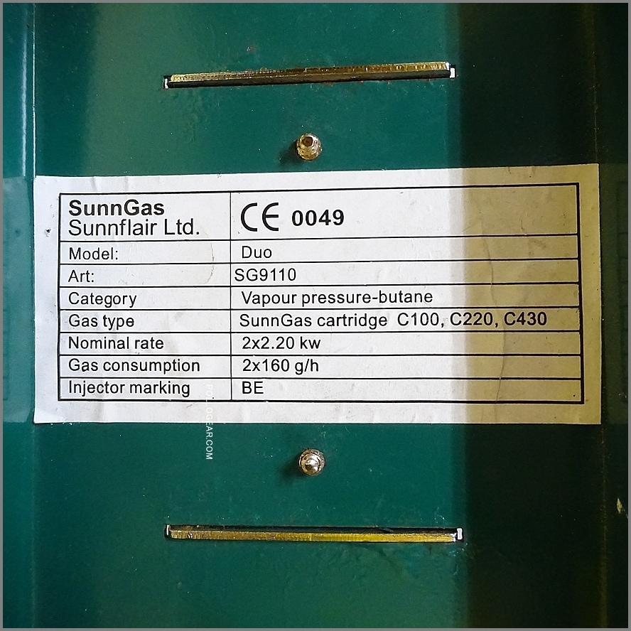 90’s コンパクトツーバーナー<BR>UK製 VINTAGE SUNNGAS<BR>Sunnflair SUNN CAMP<BR>OD缶 ガス ストーブ ビンテージ<BR>グリーンカラー レトロスタイル 