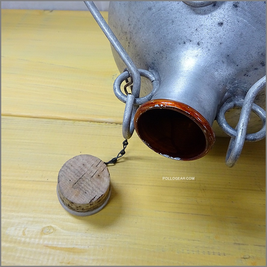 50’s LE GRAND TETRAS<BR>ウォータージャグ<BR>Vintage Water Jug<BR>グランテトラ フランス製<BR>ビッグテトラ アルミジャグ コルクキャップ