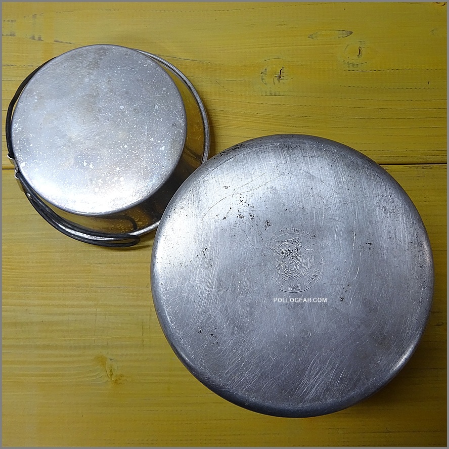 中サイズ 6インチ 80年代<BR>ホットン ブルドッグ<BR>VINTAGE ビリーポット<BR>イングランド製 クッカー ビリー缶 ブッシュクラフト