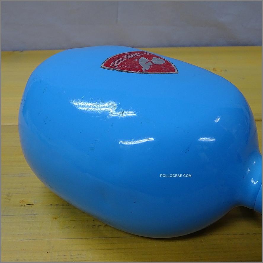 1970年代 グランテトラ 1.0L<BR>旧丸型 LE GRAND TETRAS<BR>シルバーラベル 水色<BR>VINTAGE ウォーターボトル ターコイズブルー
