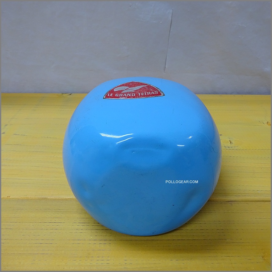 1970年代 グランテトラ 1.0L<BR>旧丸型 LE GRAND TETRAS<BR>シルバーラベル 水色<BR>VINTAGE ウォーターボトル ターコイズブルー