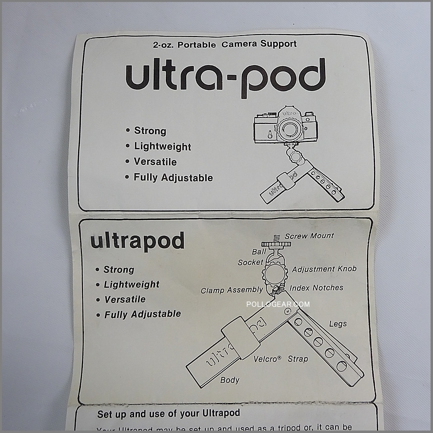 1980年代 ウルトラポッド カメラ三脚 ウルトラライト UL スマホ セルフィー ULTRA POD