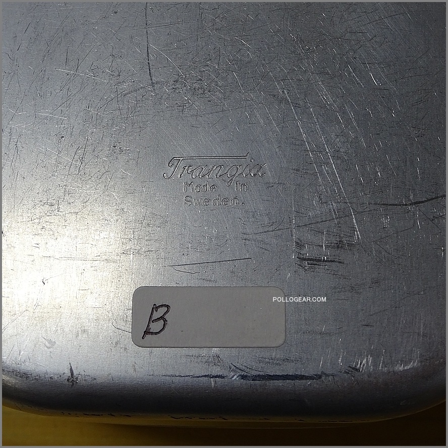 1970年代 Trangia<BR>初期 スモール メスティン<BR>トランギア 筆記体ロゴ<BR>ノーハンドル TR-212 ビンテージ<BR>A/Bより選択