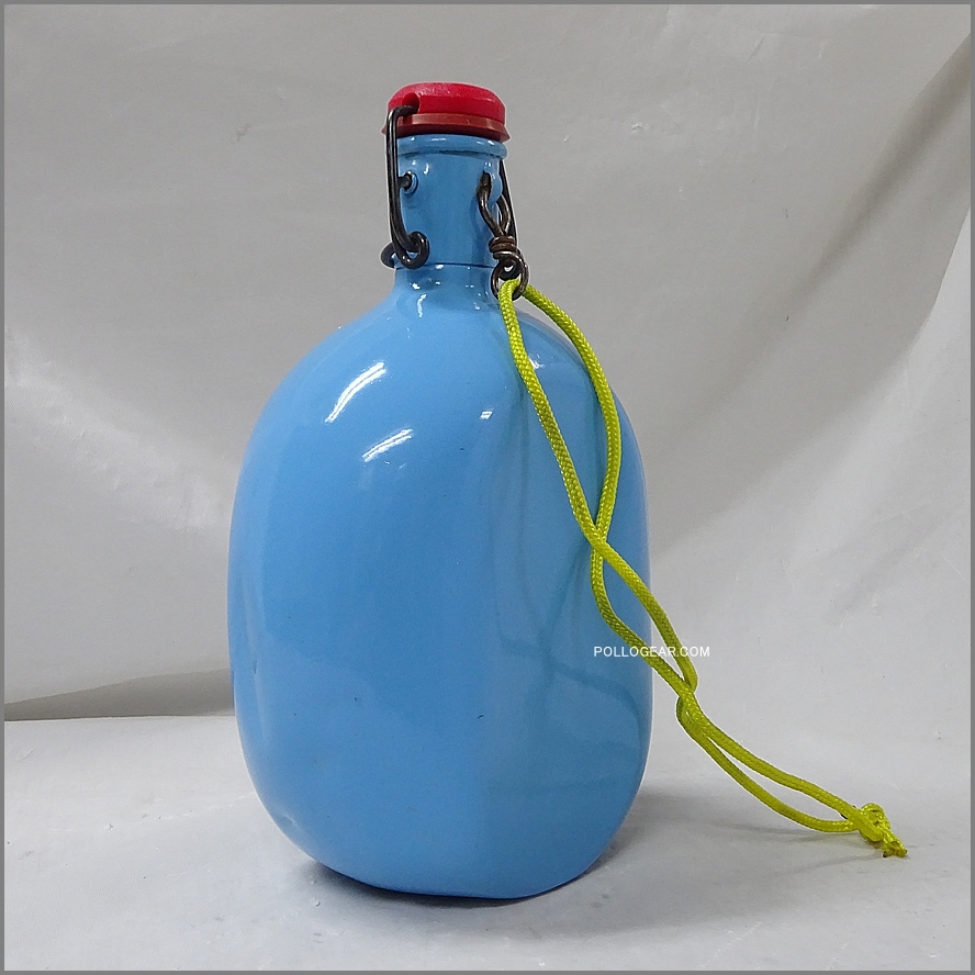 フランス製 ビンテージセット グランテトラ水筒 黄色と銀 真鍮取手片手