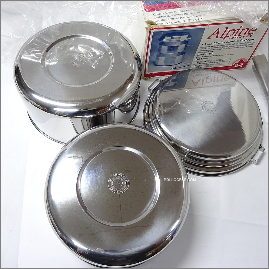デッドストック VINTAGE MSR<BR>1980年代 Alpine Cook Set<BR>ZEBRA アルパインクックセット<BR>ゼブラ ステンレス クッカー