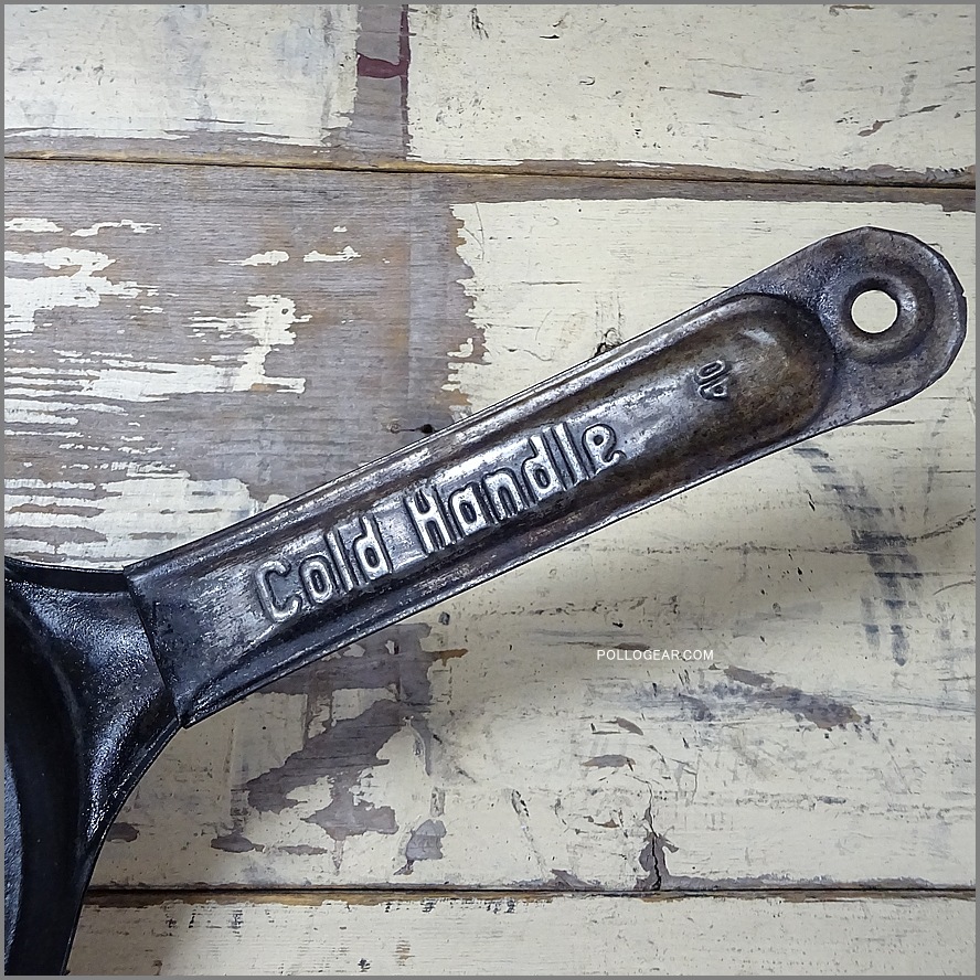 1950年代 COLD HANDLE<BR> ビンテージ フライパン<BR>鉄フライパン アメリカ製<BR>Cowboy Frying Pans 195㎜