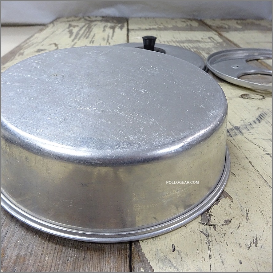 1960年代 エバークール<BR>ビンテージ クッカー<BR>イングランド製 EGG POACHER<BR>HISTON EVERCOOL LIMITED<br>ポーチドエッグ アルミフライパン