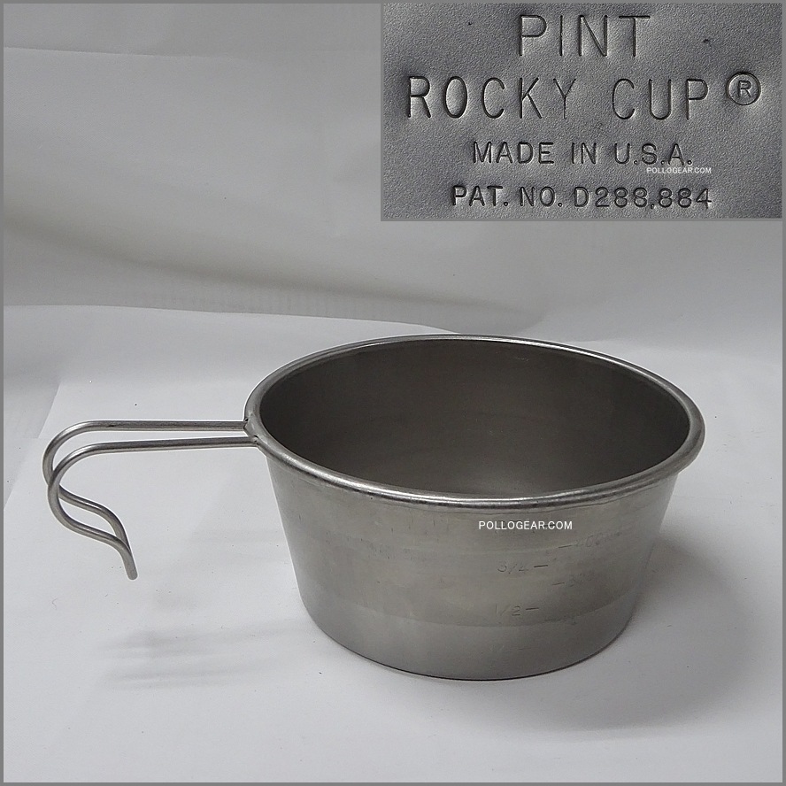 VINTAGE ROCKY CUP PINT<BR>ロッキーカップ 1パイント<BR>シェラカップ アメリカ製<BR>ビンテージキャンプ