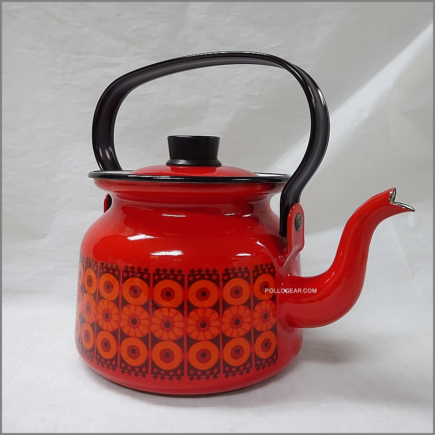 綺麗な赤★FINELホーローケトルHeikkiOrvolaフィネルヴィンテージ 綺麗な赤☆FINELホーローケトルHeikkiOrvolaフィネル
