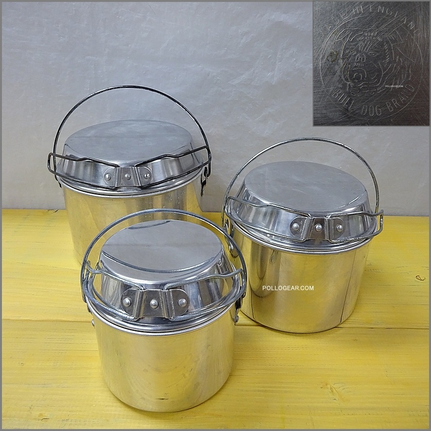 1970年代 ホットン ブルドッグ<BR>VINTAGE ビリーポット<BR>イングランド製 クッカー<BR>大中小 3個セット 良い状態です！