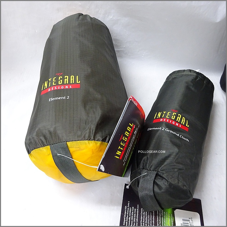 2011 デッドストック<br>INTEGRAL DESIGNS Element2<br>エレメント2 グランドクロス付き<br>Silnylon Sil shelter Tent<br>インテグラルデザイン シルナイロン 2ポールシェルター UL