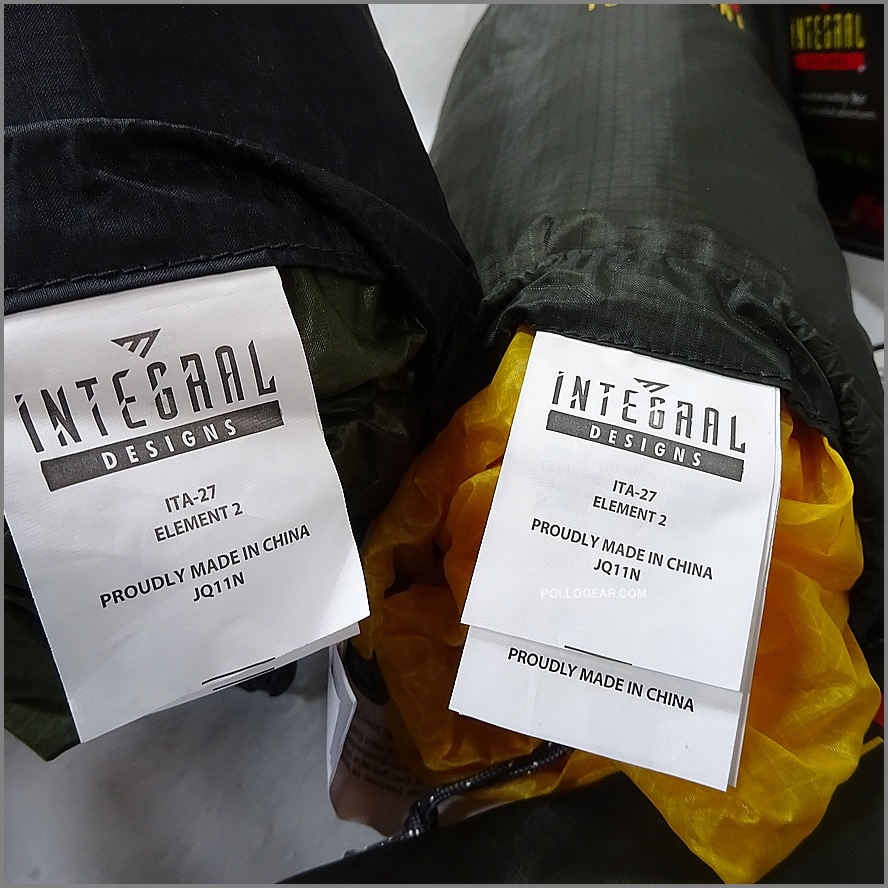 2011 デッドストック<br>INTEGRAL DESIGNS Element2<br>エレメント2 グランドクロス付き<br>Silnylon Sil shelter Tent<br>インテグラルデザイン シルナイロン 2ポールシェルター UL