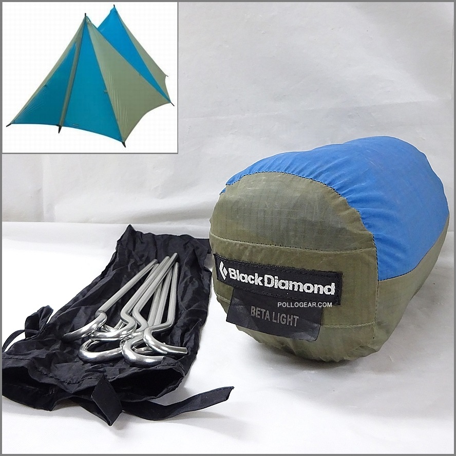 未使用品★Black Diamond<br>Beta Light ベータライト<br>SIL シェルター テント<br>ブラックダイヤモンド<br>ウルトラライトギア<br>ツートンカラー ブルー グレー