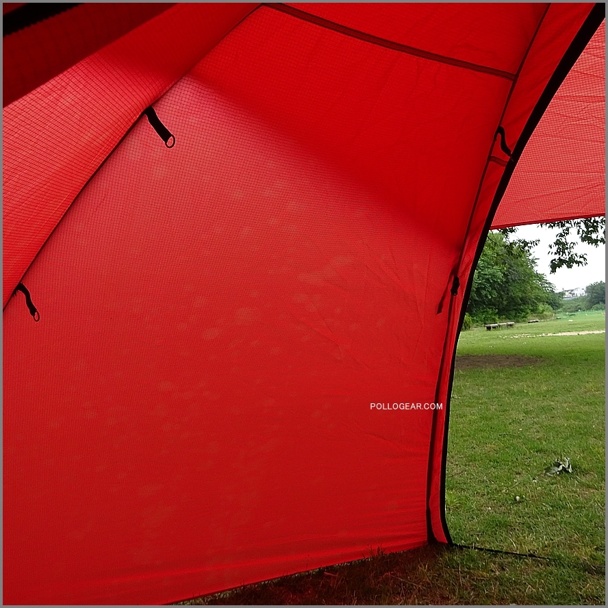 BRIDGESTONE 折りたたみタープ 赤 1994年 Hilleberg AB STAIKA<br>革タグ フルスリーブ スタイカ 赤<br