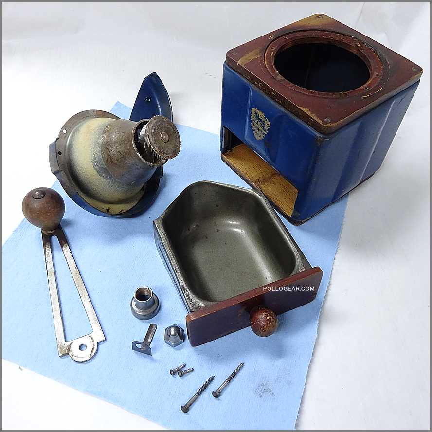 1950年代 プジョー FRERES<BR>Wood & Metal Coffee Grinder<BR 