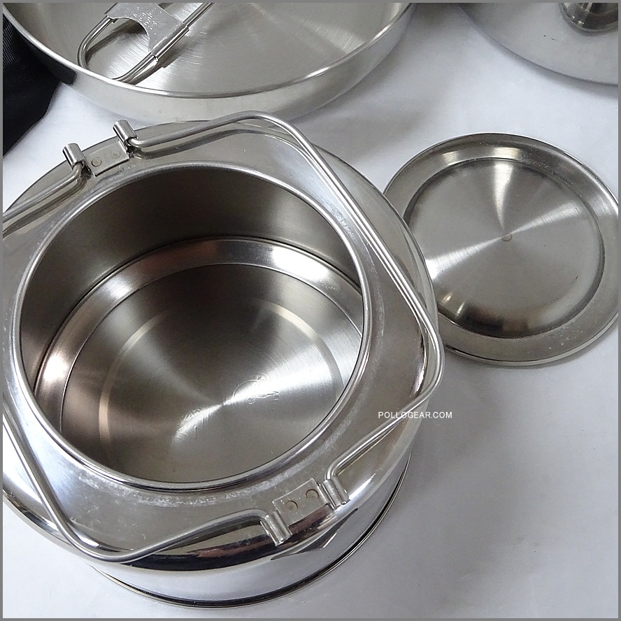 1999年 デッドストック MSR <BR>旧ロゴ ステンレスクッカー<BR>アルパイン ティーケトル<BR>Alpine Deluxe Cook Set<BR>シーガル ビンテージキャンプ 