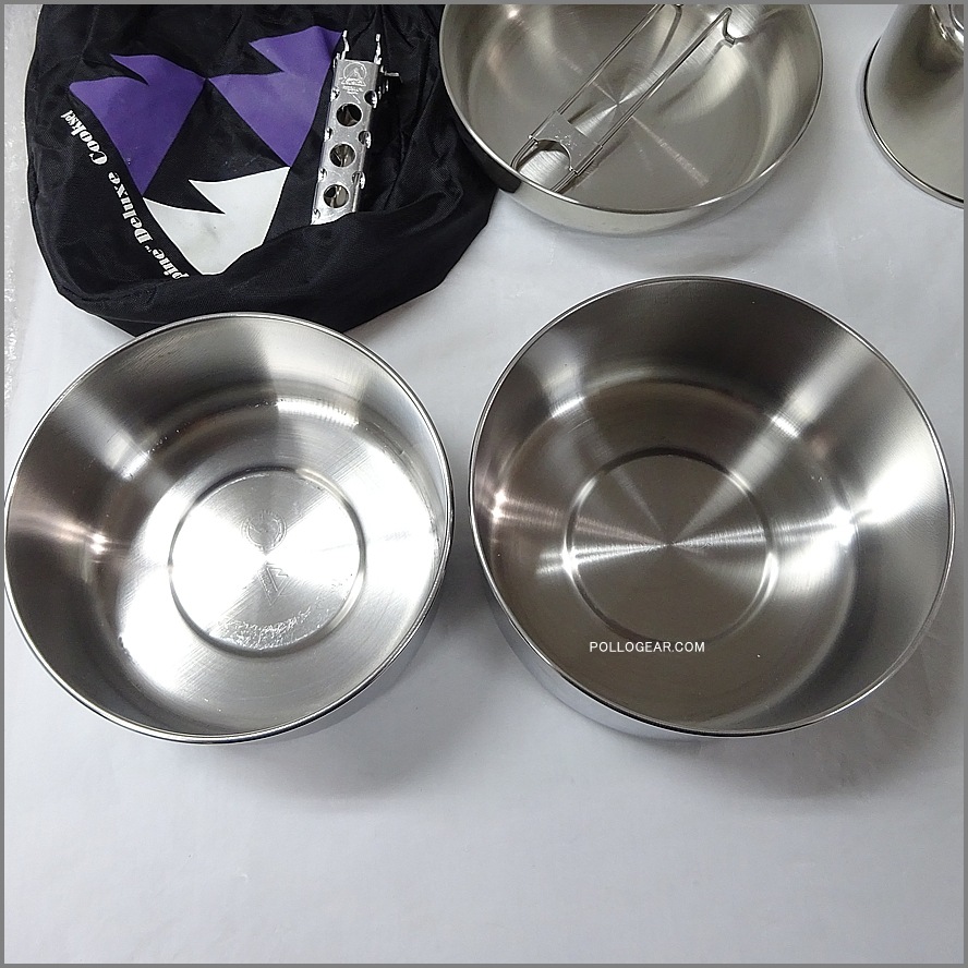 1999年 デッドストック MSR <BR>旧ロゴ ステンレスクッカー<BR>アルパイン ティーケトル<BR>Alpine Deluxe Cook Set<BR>シーガル ビンテージキャンプ 