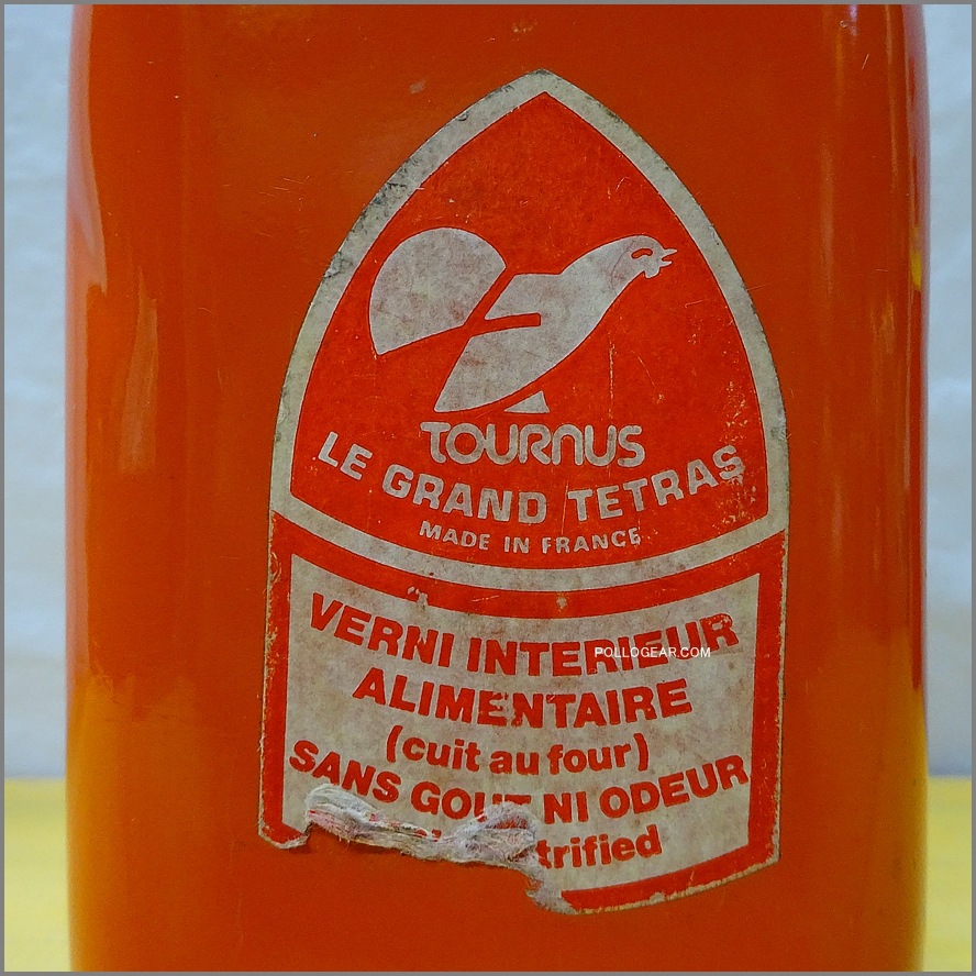 オレンジ 70年代 グランテトラ<BR>1.0L 角型 LE GRAND TETRAS<BR>VINTAGE ウォーターボトル<BR>ロングラベル