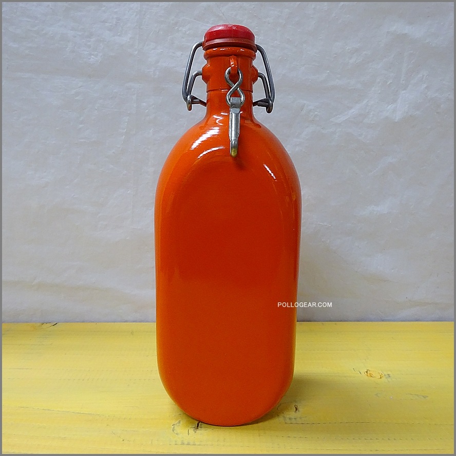 オレンジ 70年代 グランテトラ<BR>1.0L 角型 LE GRAND TETRAS<BR>VINTAGE ウォーターボトル<BR>ロングラベル