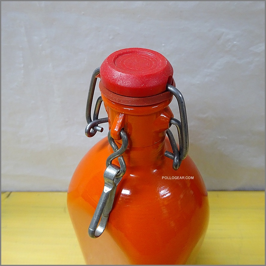 オレンジ 70年代 グランテトラ<BR>1.0L 角型 LE GRAND TETRAS<BR>VINTAGE ウォーターボトル<BR>ロングラベル