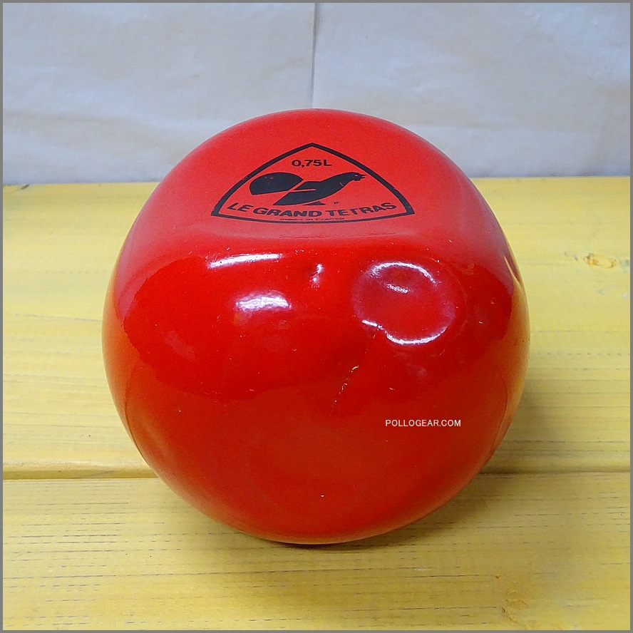 1980年代 グランテトラ 0.75L<BR>丸型 LE GRAND TETRAS<BR>VINTAGE ウォーターボトル<br>赤 レッド ビンテージキャンプ