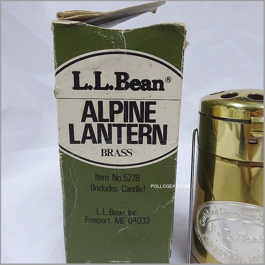 箱付き LLビーン ブラス<BR> キャンドルランタン<BR> フリップトップ 真鍮製<BR> オールドランタン Vintage