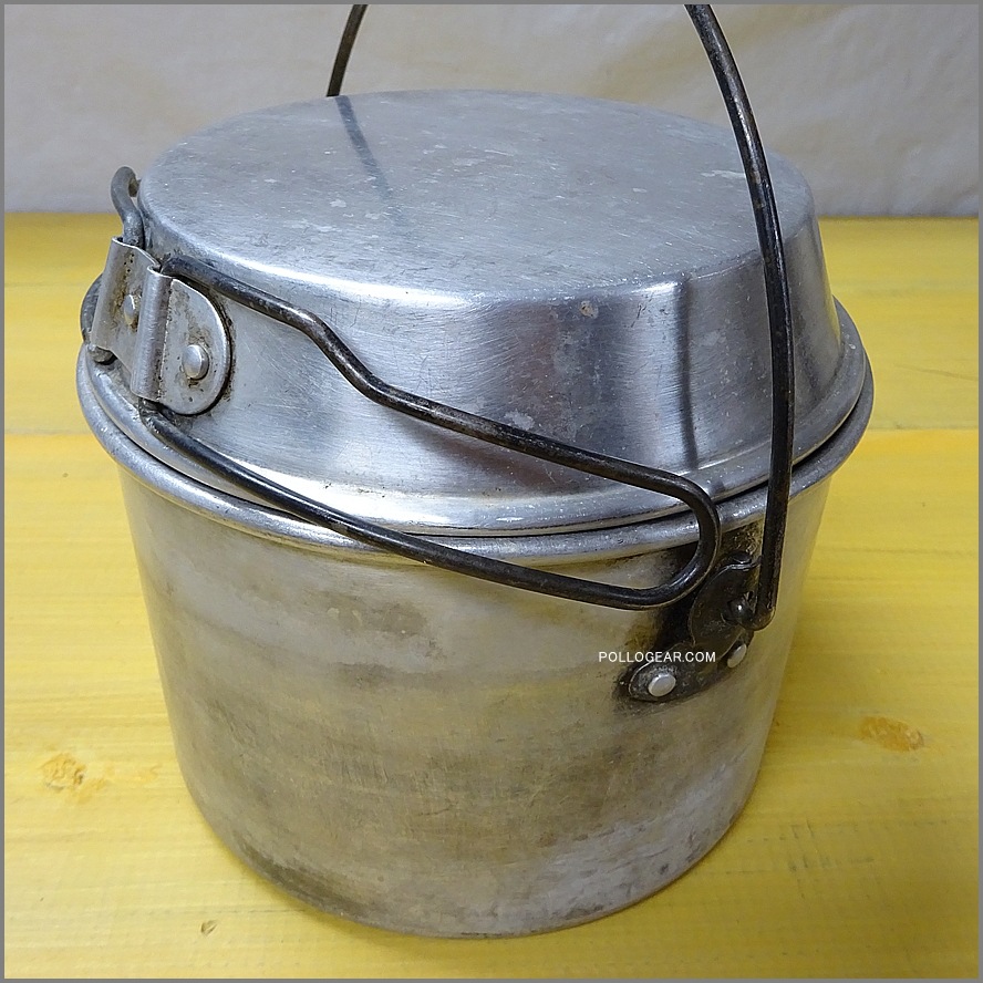 中サイズ 6インチ 良品<BR>ホットン ブルドッグ<BR>VINTAGE ビリーポット<BR>イングランド製 クッカー ビリー缶 ブッシュクラフト 丸大