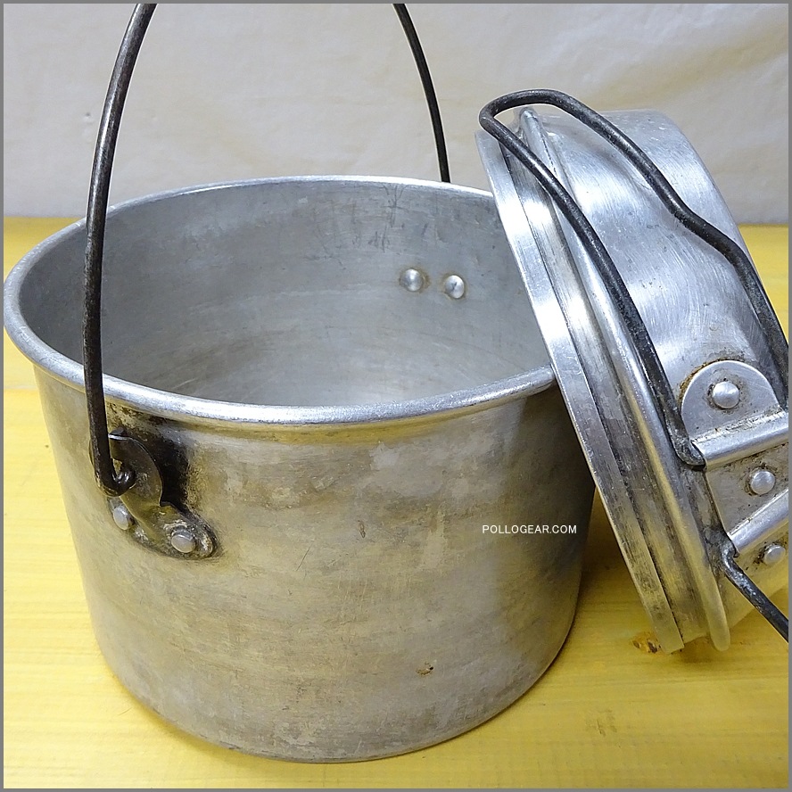 中サイズ 6インチ 良品<BR>ホットン ブルドッグ<BR>VINTAGE ビリーポット<BR>イングランド製 クッカー ビリー缶 ブッシュクラフト 丸大