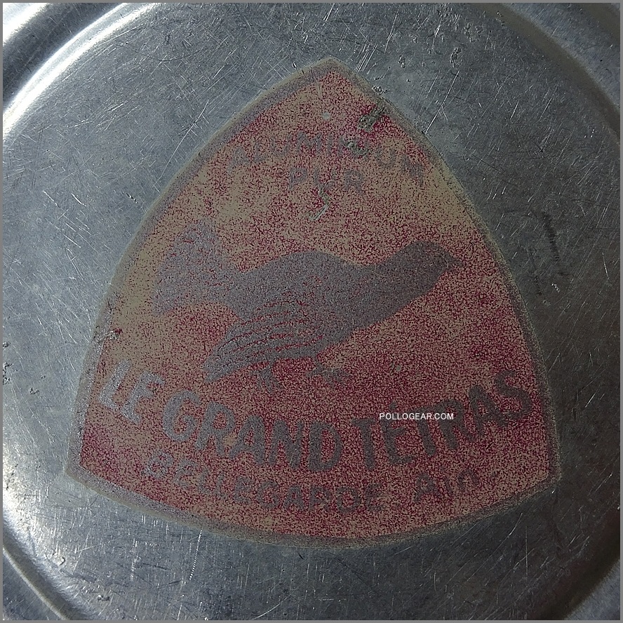 60’s LE GRAND TETRAS<BR>Vintage アルミ フードキャリー<BR>グランテトラ フードコンテナ<BR>シルバーラベル 水張り RARE<BR>ビンテージ  小サイズ φ104