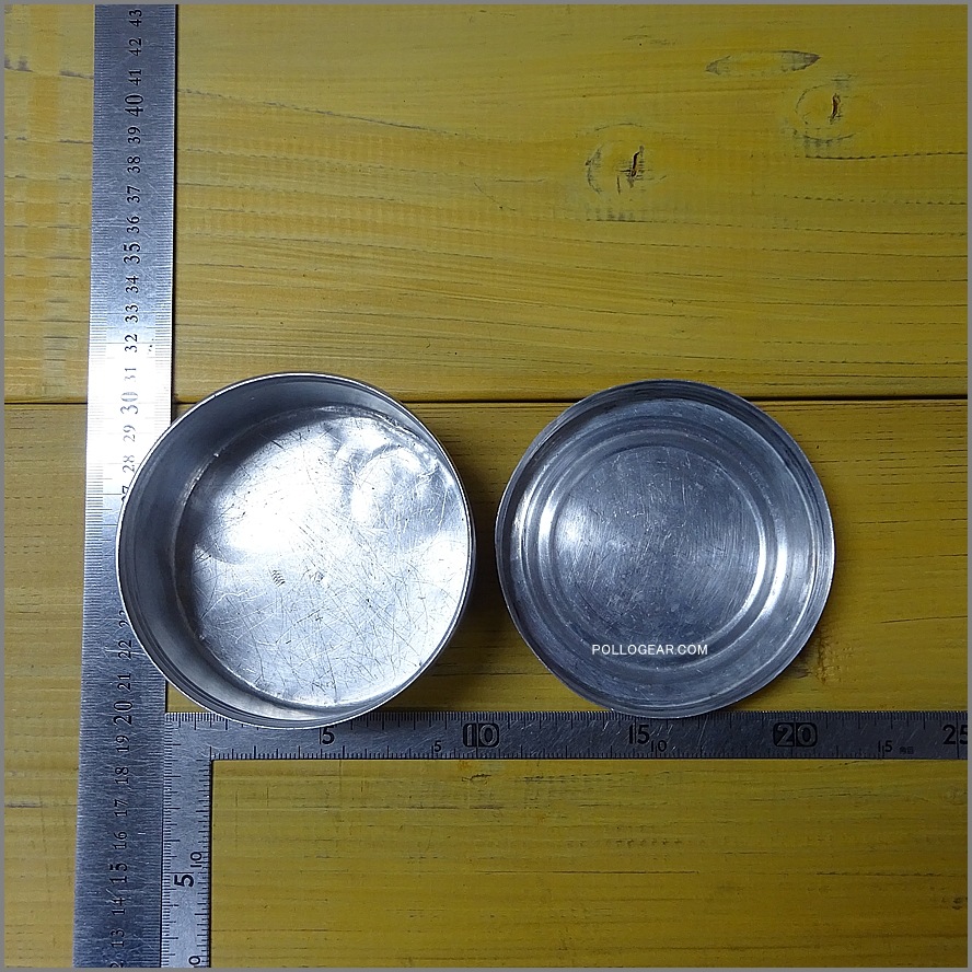 60’s LE GRAND TETRAS<BR>Vintage アルミ フードキャリー<BR>グランテトラ フードコンテナ<BR>シルバーラベル 水張り RARE<BR>ビンテージ  小サイズ φ104