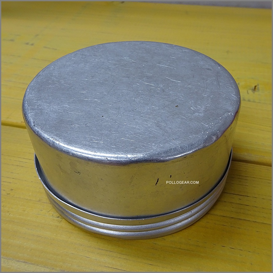 60’s LE GRAND TETRAS<BR>Vintage アルミ フードキャリー<BR>グランテトラ フードコンテナ<BR>シルバーラベル 水張り RARE<BR>ビンテージ  小サイズ φ104