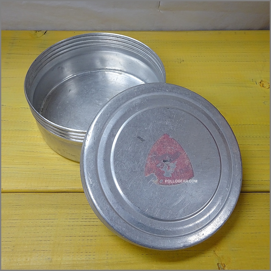 60’s LE GRAND TETRAS<BR>Vintage アルミ フードキャリー<BR>グランテトラ フードコンテナ<BR>シルバーラベル 水張り RARE<BR>ビンテージ 大サイズφ144