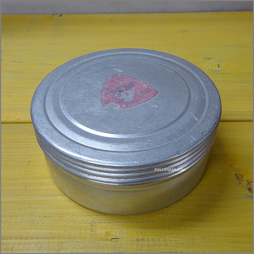 60’s LE GRAND TETRAS<BR>Vintage アルミ フードキャリー<BR>グランテトラ フードコンテナ<BR>シルバーラベル 水張り RARE<BR>ビンテージ 大サイズφ144