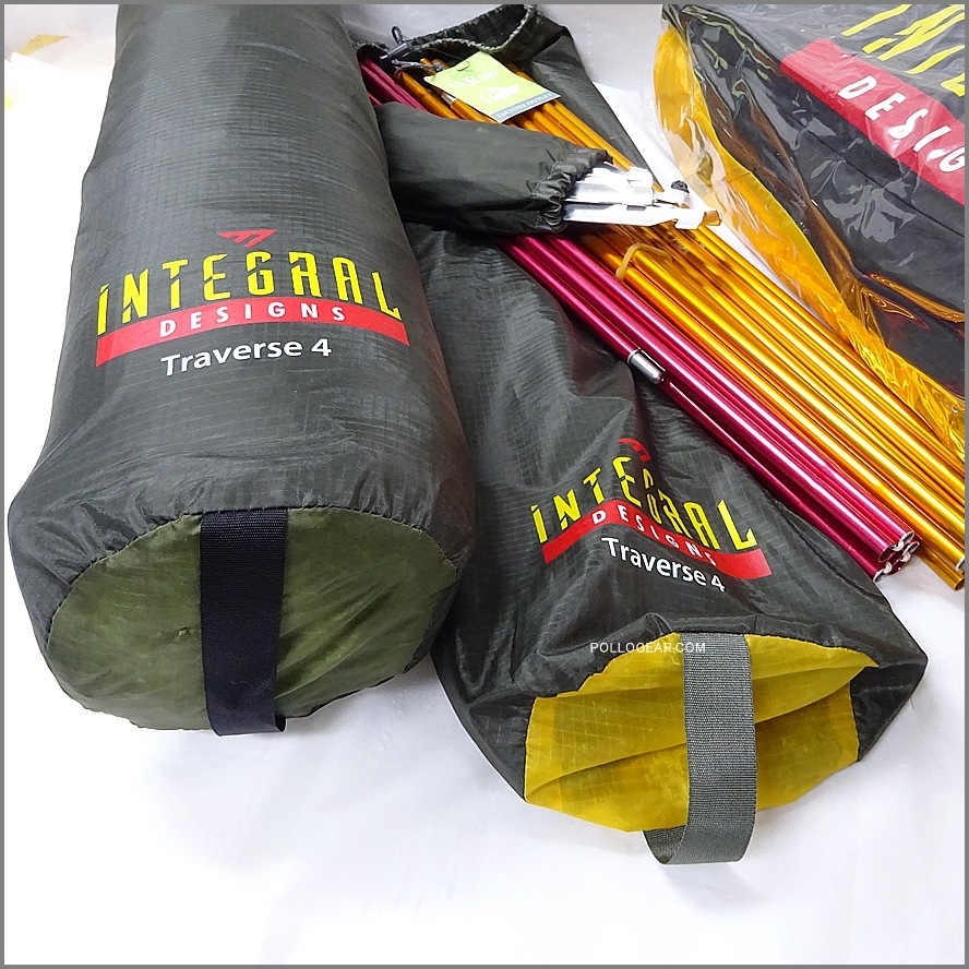 2011 デッドストック<br>INTEGRAL DESIGNS Traverse4<br>トラバース4 トンネルテント<br>Silnylon  Sil shelter Tent<br>インテグラルデザイン シルナイロン フロアレスシェルター UL