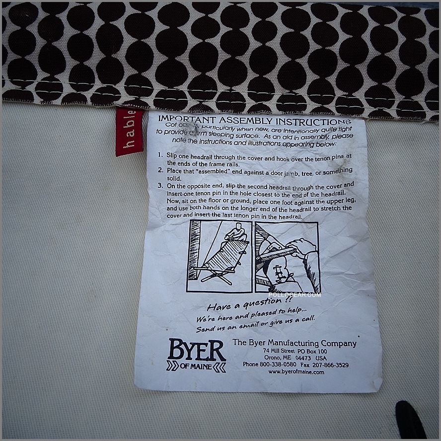 2006 デッドストック USA製<BR>BYER×HABLE CONSTRUCTION<BR>バイヤー カタディンコット<BR>BYER OF MAINE/KATAHDIN COT<BR>VINTAGE  バイヤーオブメイン<BR>ウッドフレーム 木製コット へーブルコンストラクション 別注