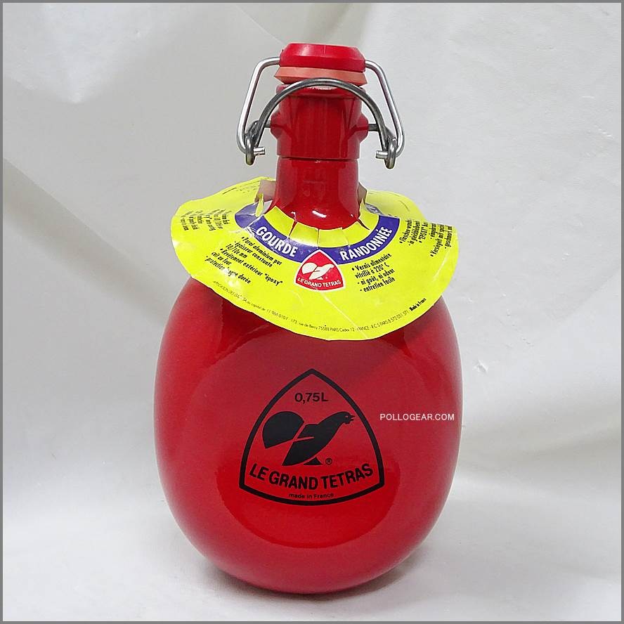 フラッシャー付 デッドストック<BR>1980年代 グランテトラ 0.75L<BR>丸型 LE GRAND TETRAS<BR>VINTAGE ウォーターボトル