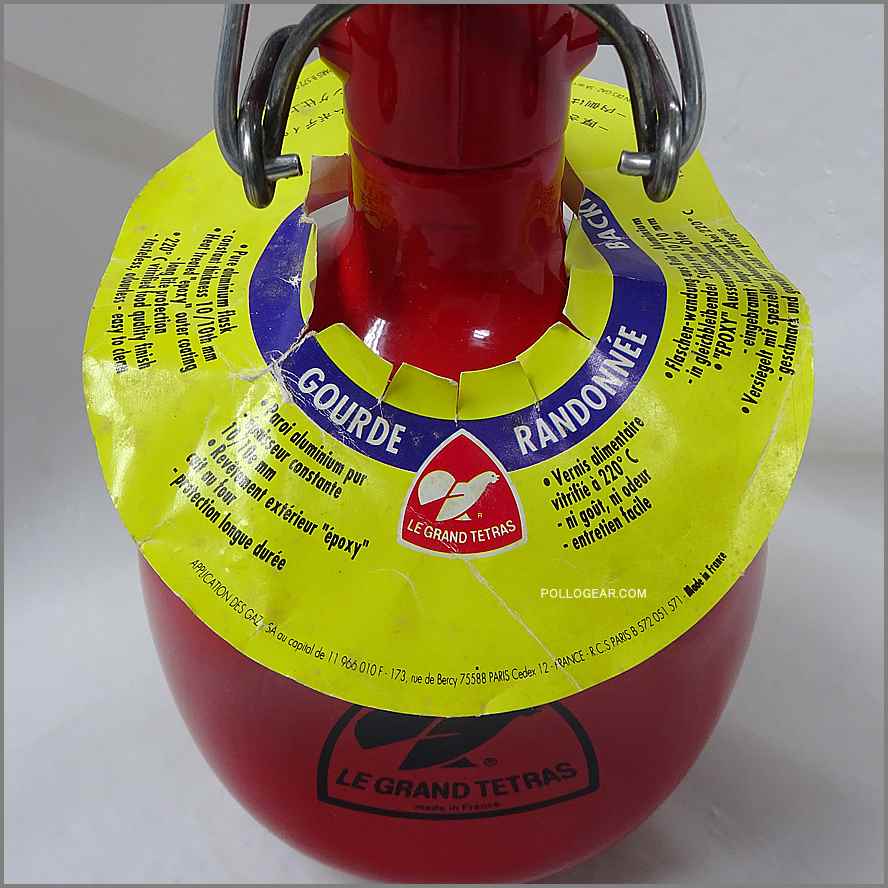 フラッシャー付 デッドストック<BR>1980年代 グランテトラ 0.75L<BR>丸型 LE GRAND TETRAS<BR>VINTAGE ウォーターボトル