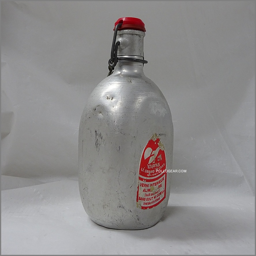 1970年代 グランテトラ 0.75L<BR>角型 LE GRAND TETRAS<BR>VINTAGE ウォーターボトル<BR>シルバー アルミ無垢 